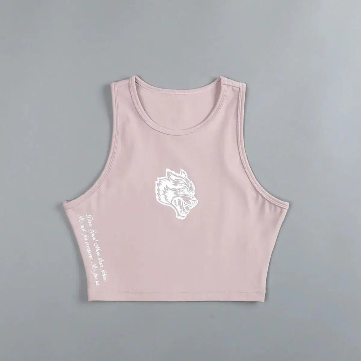 Bold Wolf Head Women's Workout Tank – Quick-Dry, Slim Fit Sleeveless Top