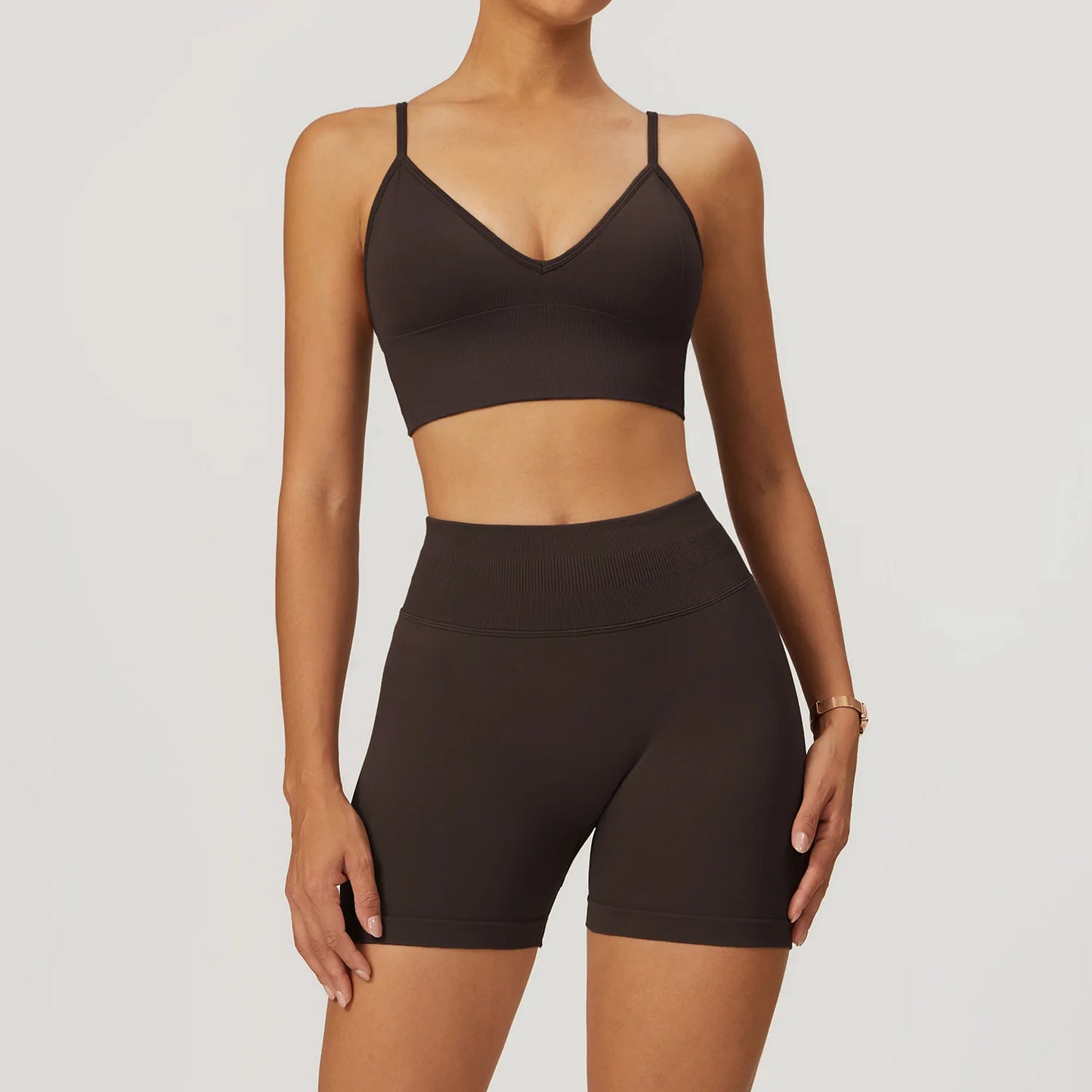 Fit & Fierce 2-Piece Yoga Set – Seamless Sports Bra & High-Waist Leggings for Maximum Comfort & Support