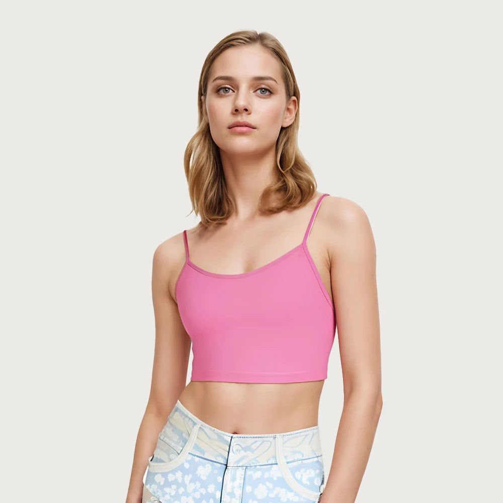 🔥 Soft & Sexy 4-Piece Cropped Tank Set – Adjustable & Comfy for Summer! ☀️💖