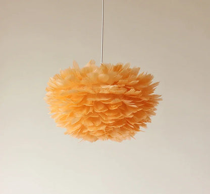 Autumn Aura Feather Chandelier – Nordic Pinecone Glow for Cozy Bedrooms & Chic Dining Spaces