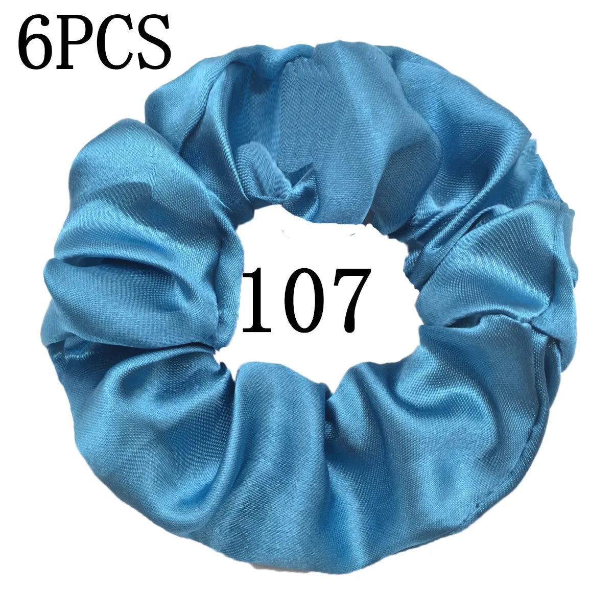 6-Pack Luxury Satin Scrunchies — Soft Silk-Like Hair Ties for Everyday Beauty & Self-Care