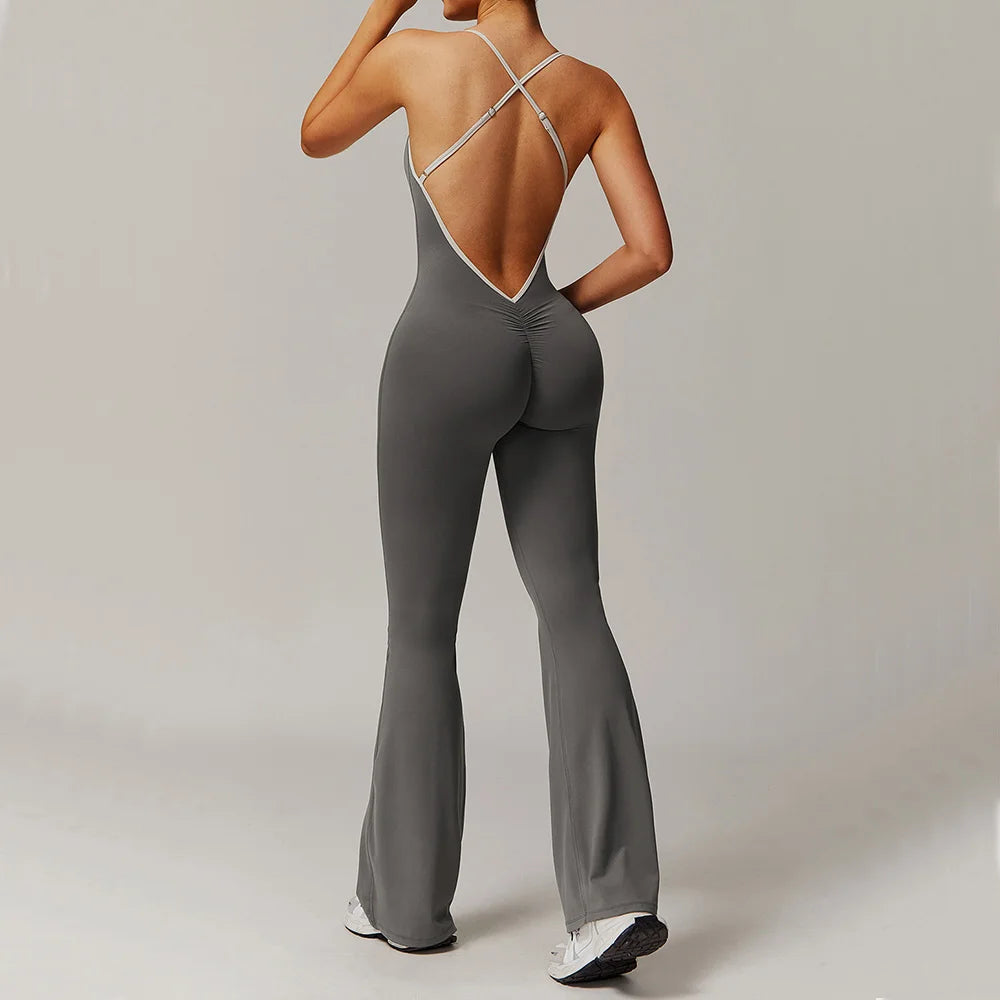 EmpowerFit Women’s Sports Jumpsuit – All-in-One Workout Romper for Gym, Yoga, and Fitness