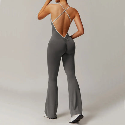 EmpowerFit Women’s Sports Jumpsuit – All-in-One Workout Romper for Gym, Yoga, and Fitness
