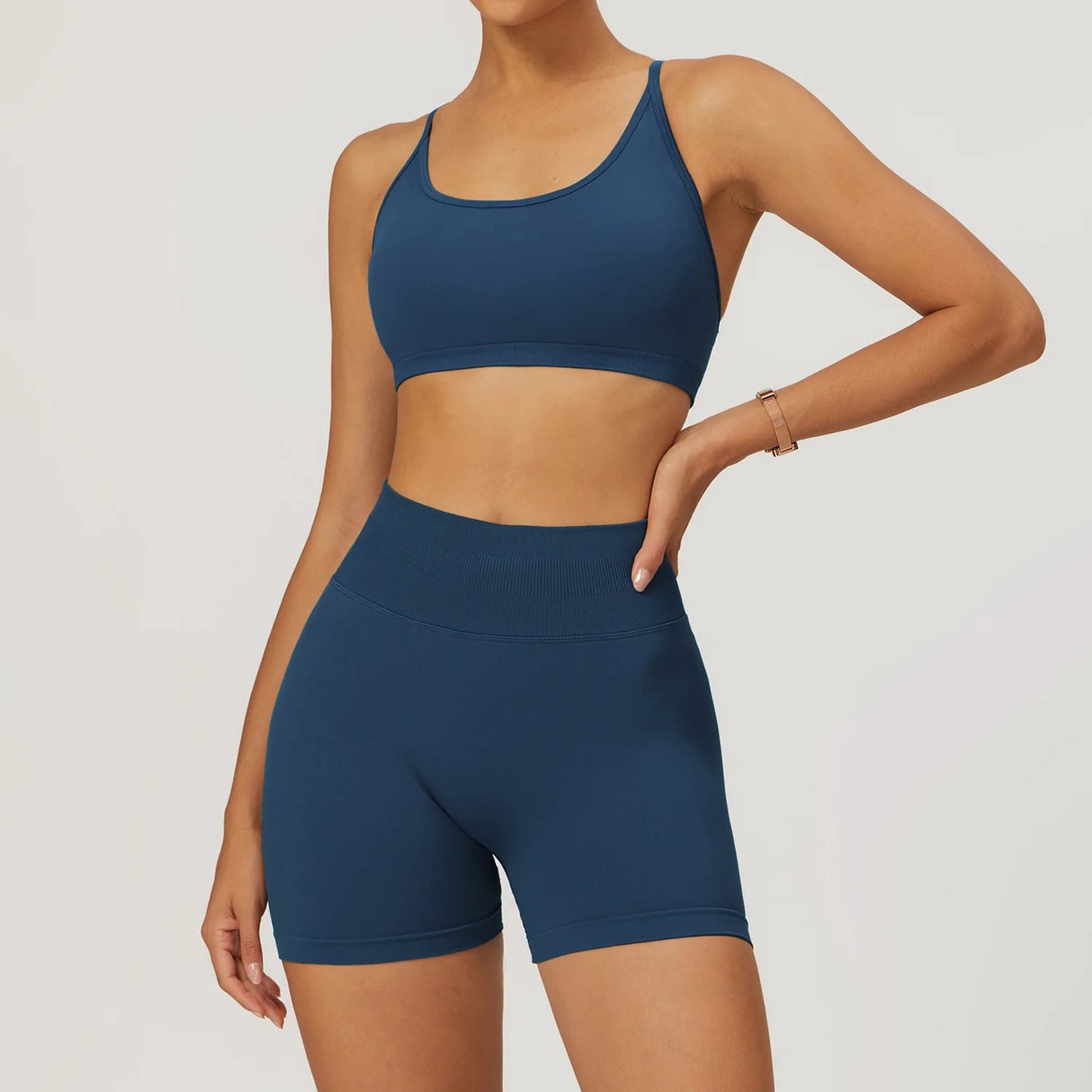 Fit & Fierce 2-Piece Yoga Set – Seamless Sports Bra & High-Waist Leggings for Maximum Comfort & Support