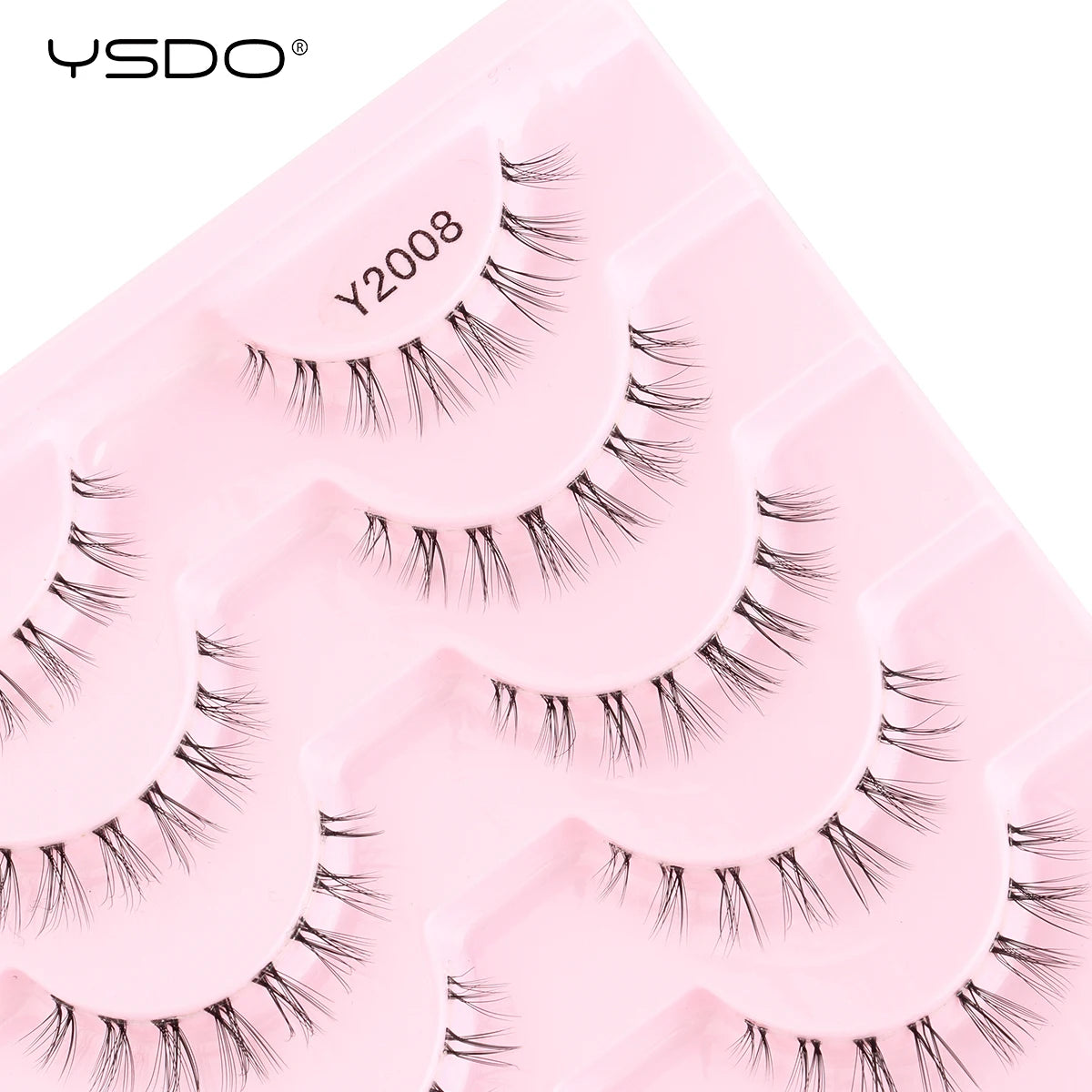 YSDO Half Lash Collection – 3 or 10 Pairs Natural Cat Eye 3D Faux Mink Lashes (Lightweight, Reusable, Soft Glam Finish)
