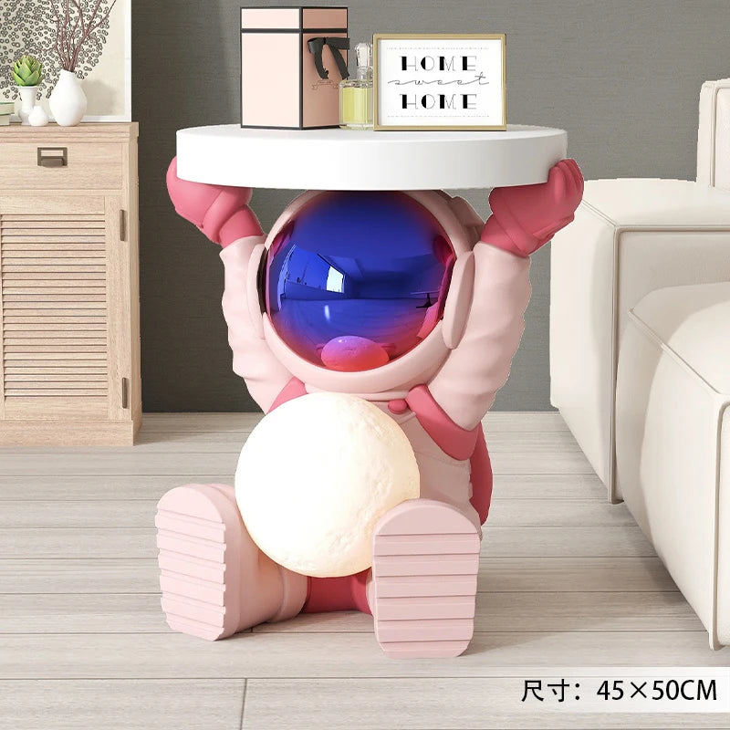 Astronaut Floor Coffee Table Home Accessories Nightstand Smart Furniture Sofa Beside Ornament Children's Room Decorative Lamps