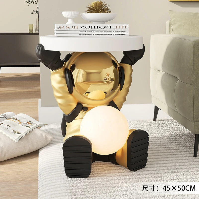 Astronaut Floor Coffee Table Home Accessories Nightstand Smart Furniture Sofa Beside Ornament Children's Room Decorative Lamps