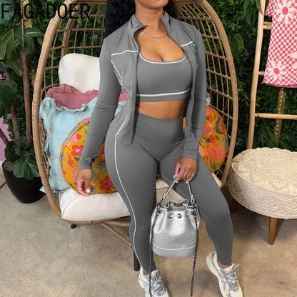 3-Piece Tracksuit – Stripe Patchwork Edition