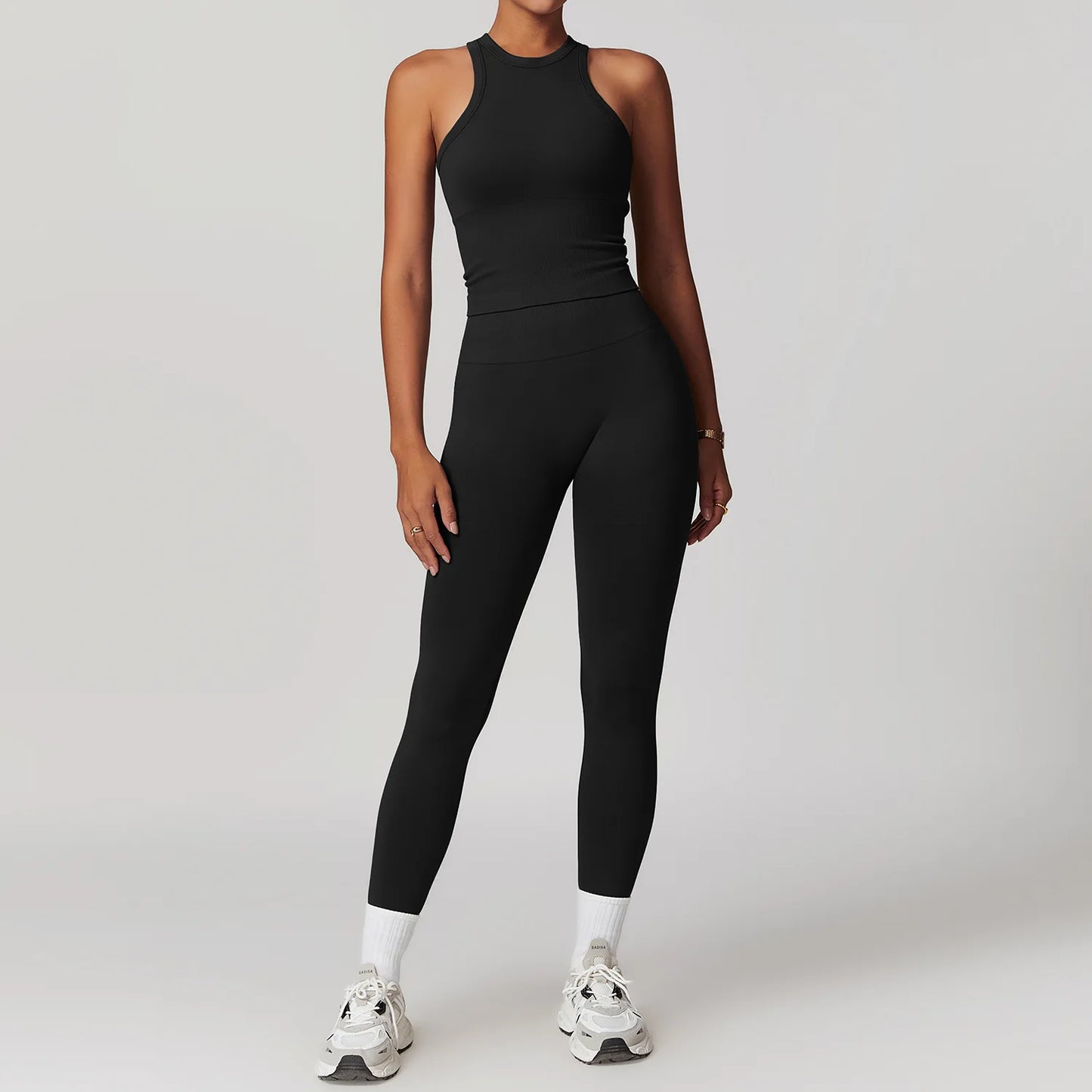 Seamless Confidence: 2-Piece Yoga & Fitness Set for Women - Sports Bra & Leggings