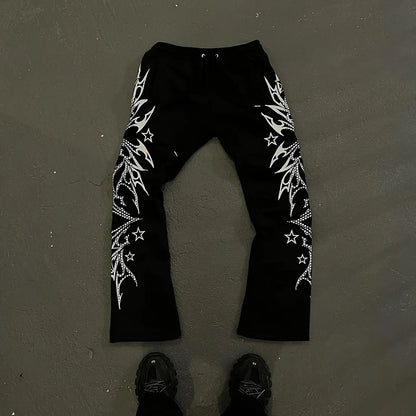 Y2K 3D Print Loose Trousers – Vintage Streetwear Sweatpants