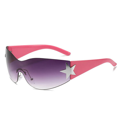 Oversized Shield Sunglasses – Bold Wraparound Summer Shades