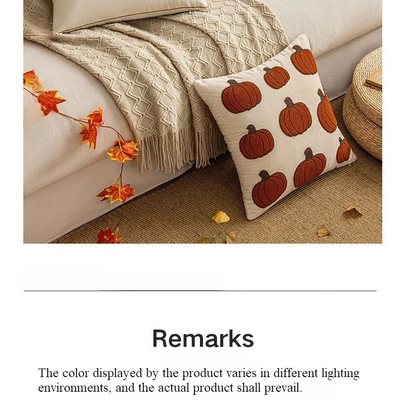Cozy Luxe Fall Pillow Covers – Velvet Pumpkins, Autumn Embroidery & Seasonal Home Décor