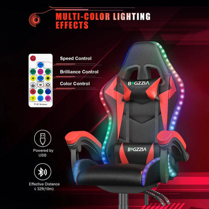 BlazeMode™ RGB Gaming Throne – LED Lights, Reclining Comfort, Pro-Level Support