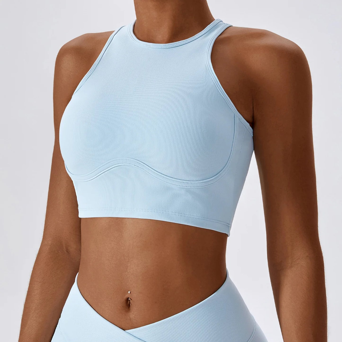 Sculpt & Slay Push-Up Sports Bra – Shockproof Support for Workout & Yoga