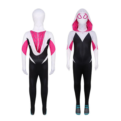 ✨ Kids Spider-Hero Costume Set – Miles Morales & Spider-Gwen Superhero Jumpsuit Halloween Cosplay Outfit