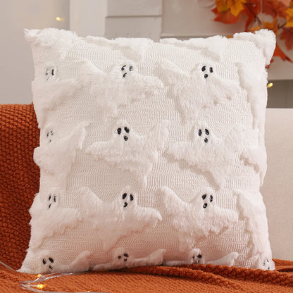 Pumpkin Glow Plush Pillow Cover – Autumn Harvest Edition