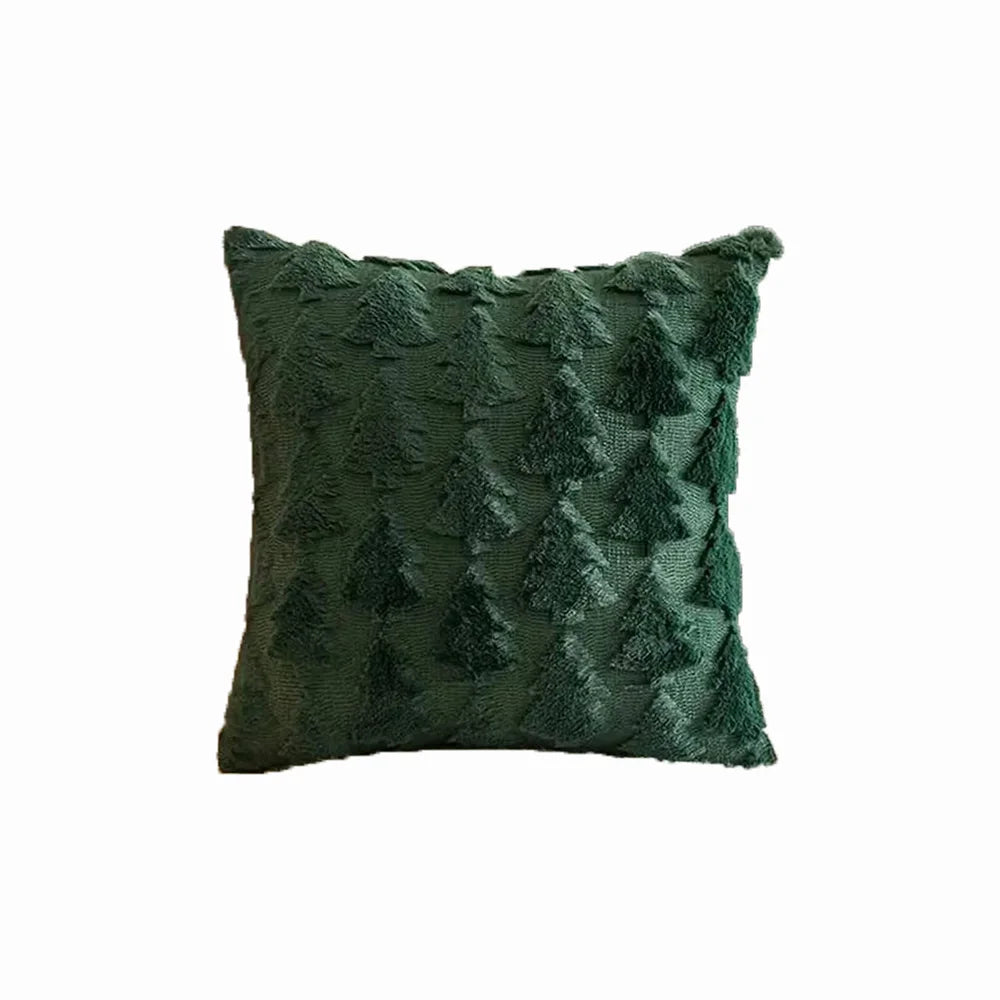 Runtow 45×45cm Christmas Tree Velvet Pillow Covers – Festive Holiday Cushion Decor