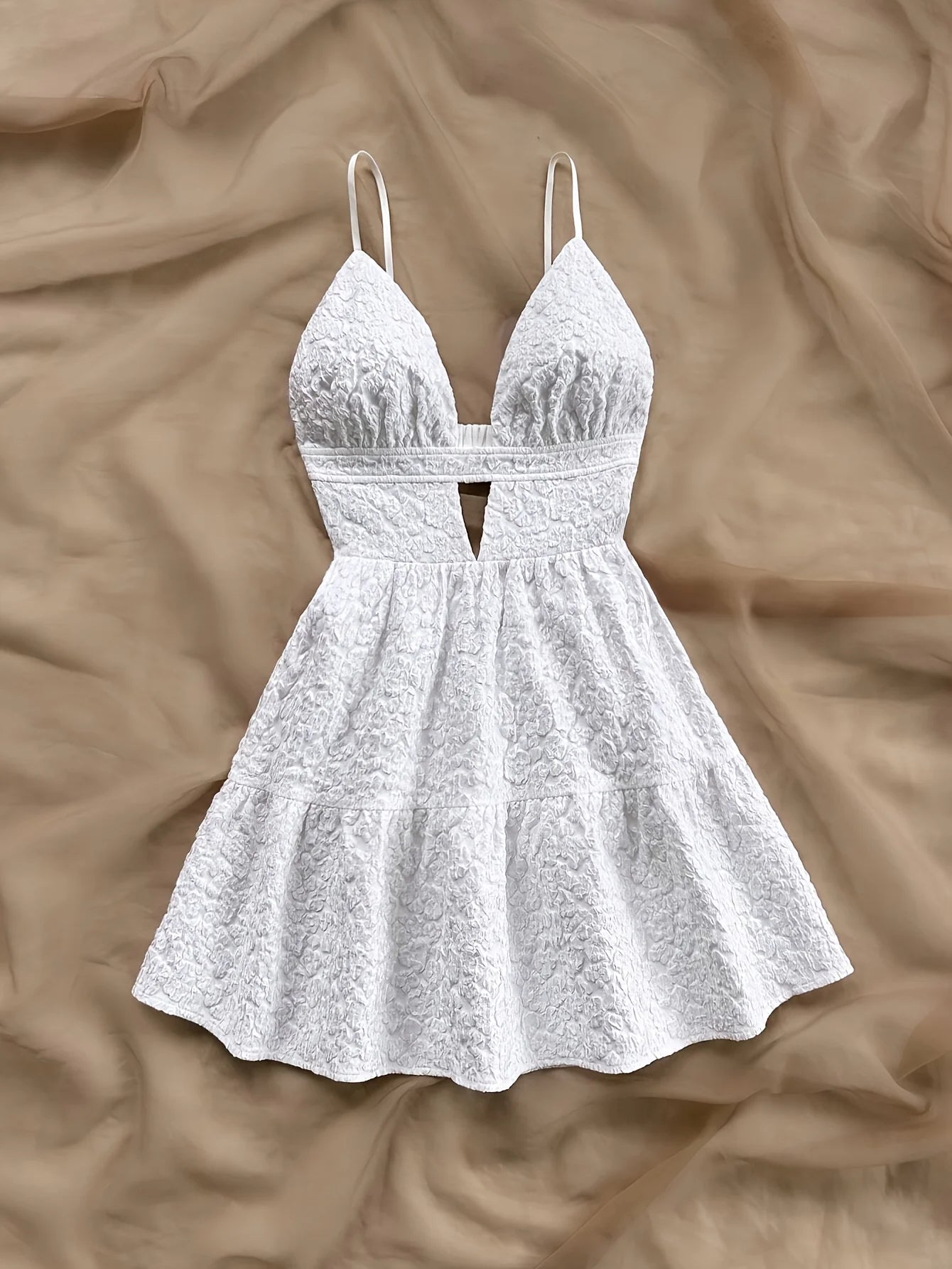 Ivory Breeze Backless Mini Dress – Strapless Summer Essential