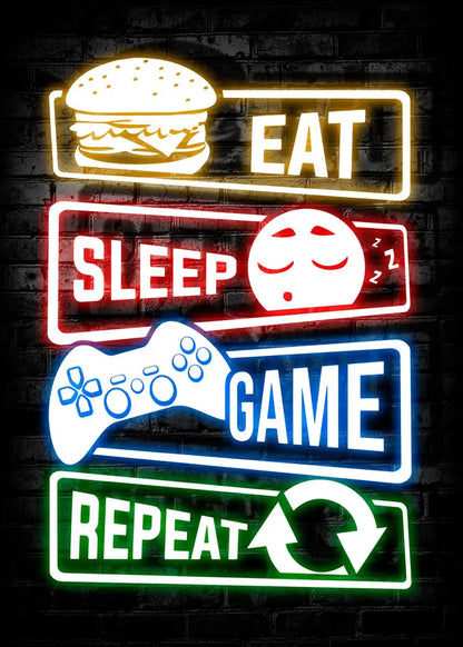 Gaming Controller Poster Modern Canvas Painting for Wall Art