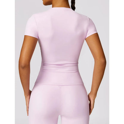 Women’s Activewear Slim Fit T-Shirt – Breathable & Stretchy for Running, Gym, and Yoga