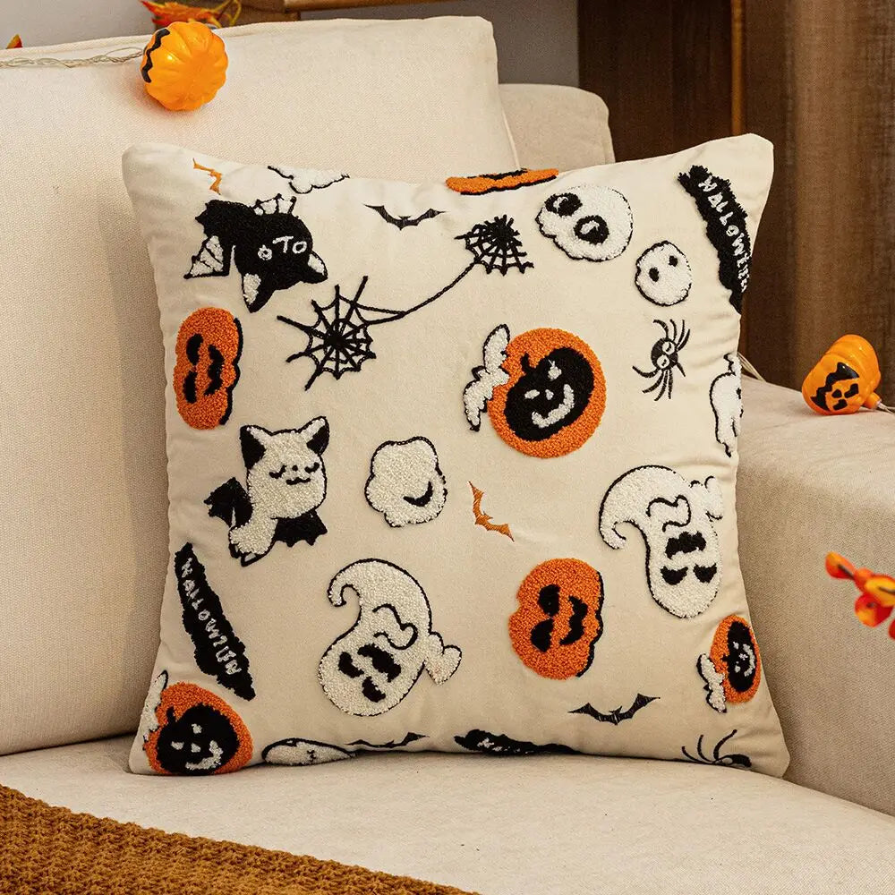 Cozy Luxe Fall Pillow Covers – Velvet Pumpkins, Autumn Embroidery & Seasonal Home Décor