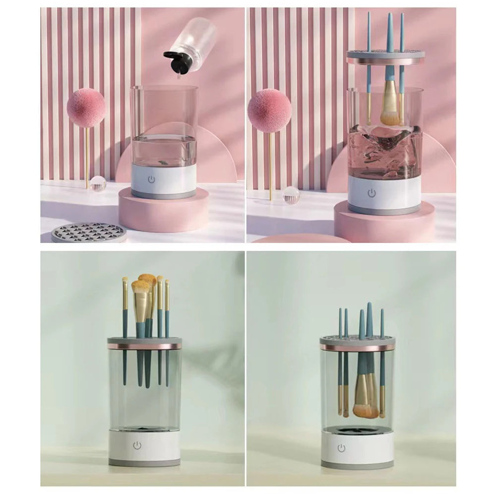 FlawlessSpin™ Electric Makeup Brush Cleaner – One-Click Deep Clean for All Brushes