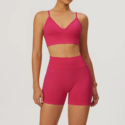 Fit & Fierce 2-Piece Yoga Set – Seamless Sports Bra & High-Waist Leggings for Maximum Comfort & Support