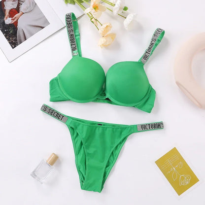 Classic Women's Fashion Lingerie Set Sexy Breathable Soft Versatile Shapewear Victoria's Secret Sexy Lingerie Bra and Panty Set