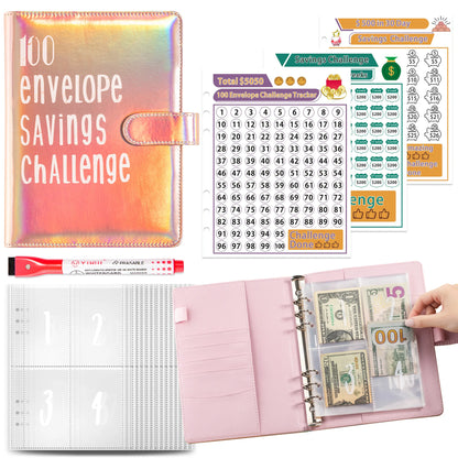 Money Goal Challenge Binder – 100 Envelope Savings Game for Smart Budgeting