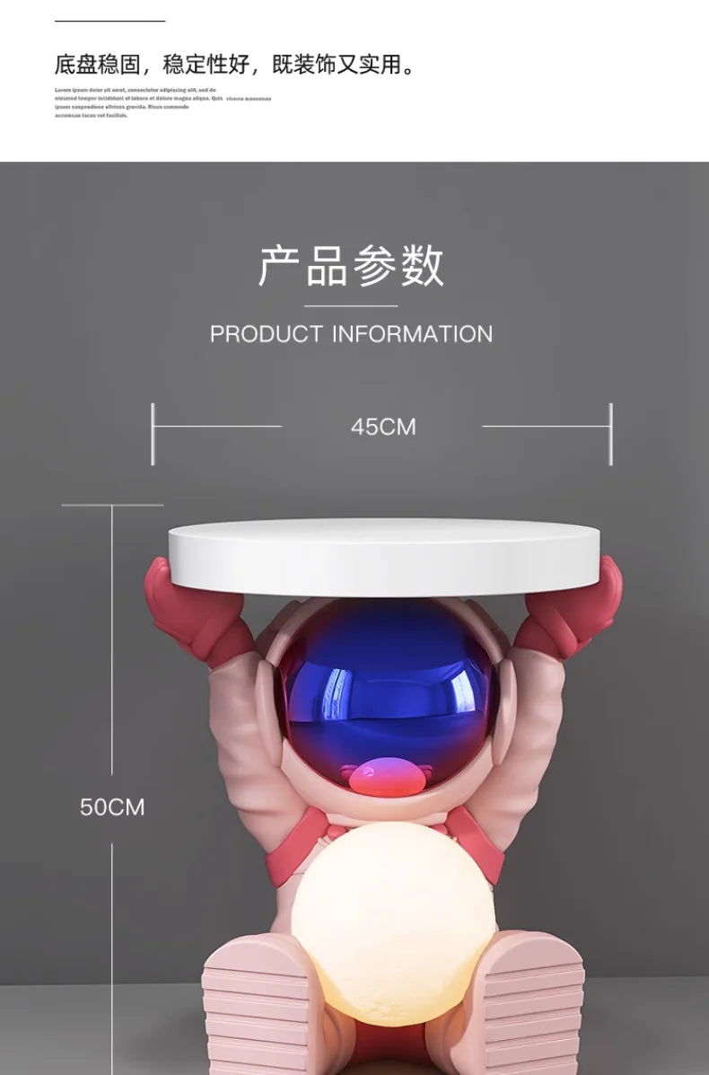Astronaut Floor Coffee Table Home Accessories Nightstand Smart Furniture Sofa Beside Ornament Children's Room Decorative Lamps