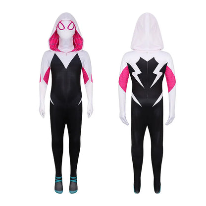 ✨ Kids Spider-Hero Costume Set – Miles Morales & Spider-Gwen Superhero Jumpsuit Halloween Cosplay Outfit