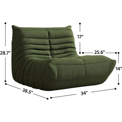 Bean Bag Chair, Fireside Chair, Large Bean Bag Chair for Adults, Bean Bag Chairs for Teens with High-Resilience Foam, Non-Slip