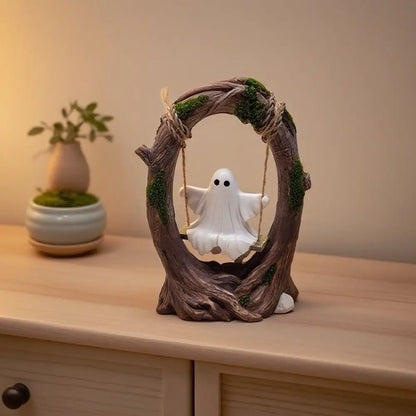 Halloween Themed Halloween Swing Ghost Ornament Handicraft Model Spooky Ghosts Decor Collectible Statue