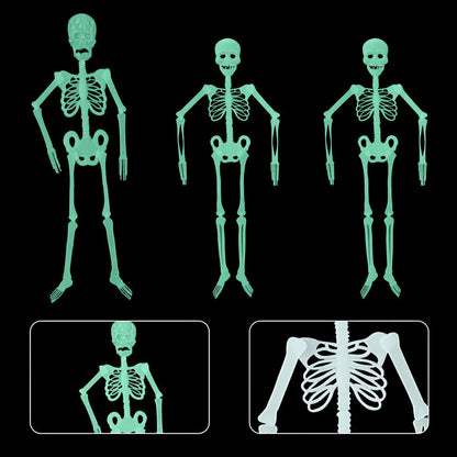 Glow-in-the-Dark Hanging Skeleton Décor – Spooky Halloween Yard & Party Decoration