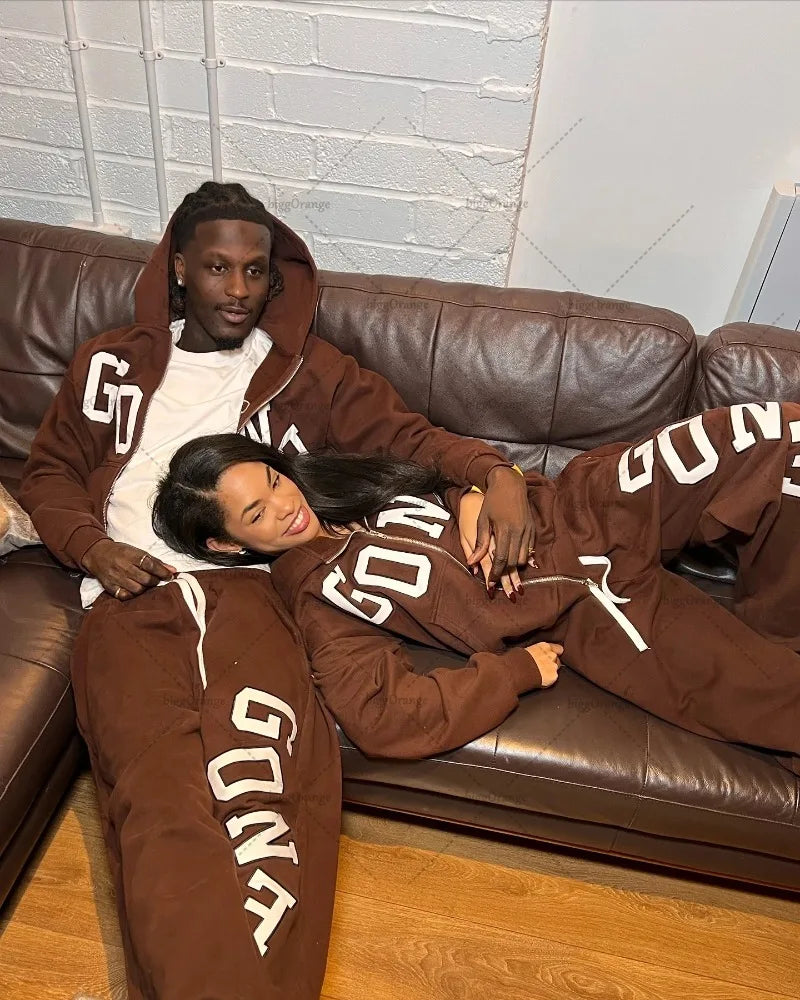 Urban Heat Y2K Hoodie & Jogger Set – Fall Streetwear Edition