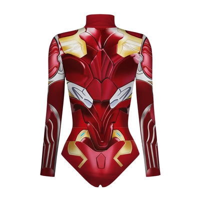 Heroic Cosplay Swimsuit – 3D Printed Superhero Bodysuit for Women