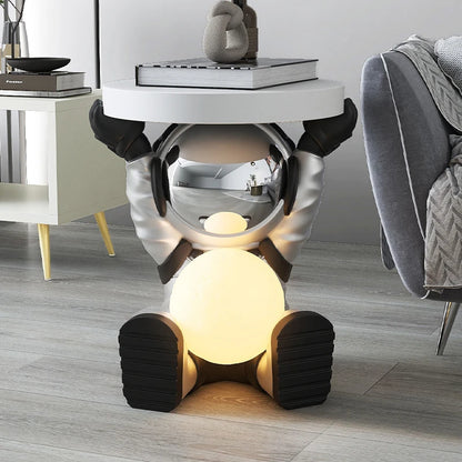 Astronaut Floor Coffee Table Home Accessories Nightstand Smart Furniture Sofa Beside Ornament Children's Room Decorative Lamps