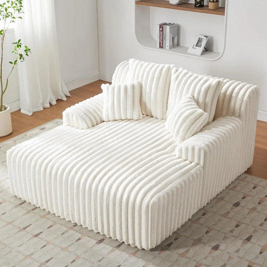 Autumn Haven Oversized Chaise – Cozy Lounge Chair with Plush Pillows