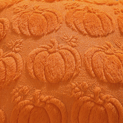 Pumpkin Glow Plush Pillow Cover – Autumn Harvest Edition