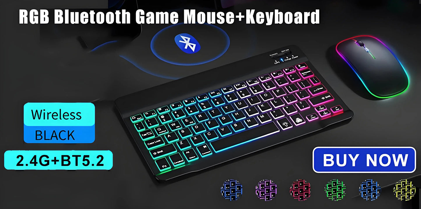 RGB Backlit Mechanical Gaming Keyboard & Mouse Set – Waterproof, Ultra-Responsive, and Built for Gamers & Workstations