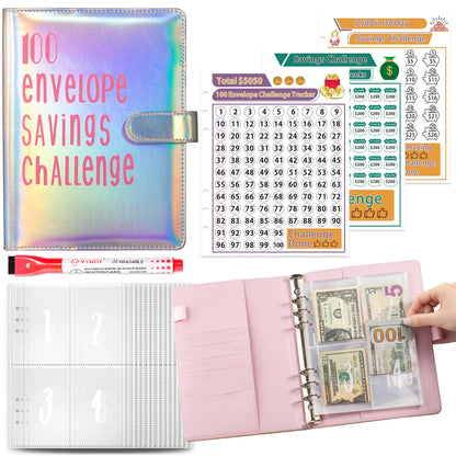 Money Goal Challenge Binder – 100 Envelope Savings Game for Smart Budgeting