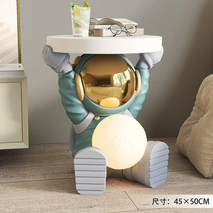 Astronaut Floor Coffee Table Home Accessories Nightstand Smart Furniture Sofa Beside Ornament Children's Room Decorative Lamps