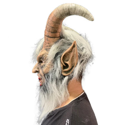 Demon King Latex Mask – Realistic Halloween Cosplay Monster Horror Party Mask
