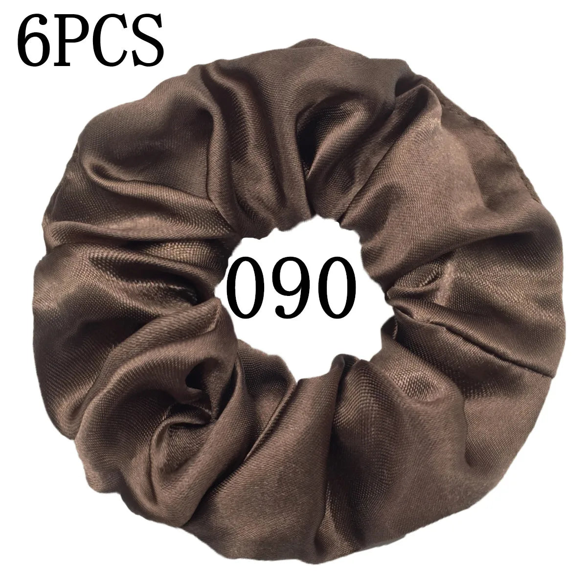 6-Pack Luxury Satin Scrunchies — Soft Silk-Like Hair Ties for Everyday Beauty & Self-Care