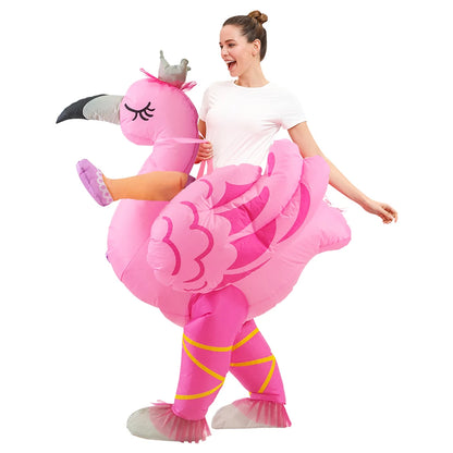 ✨ Inflatable Dinosaur & Animal Ride-On Costume – Funny Halloween Party Cosplay Suit for Adults