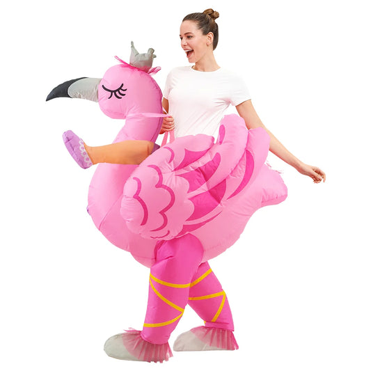 ✨ Inflatable Dinosaur & Animal Ride-On Costume – Funny Halloween Party Cosplay Suit for Adults