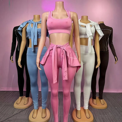 3-Piece Tracksuit – Stripe Patchwork Edition