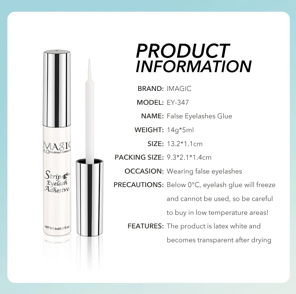 IMAGIC Waterproof Lash Bond – Fast-Dry 5ml Eyelash Extension Glue (No Irritation, Long-Lasting Hold)