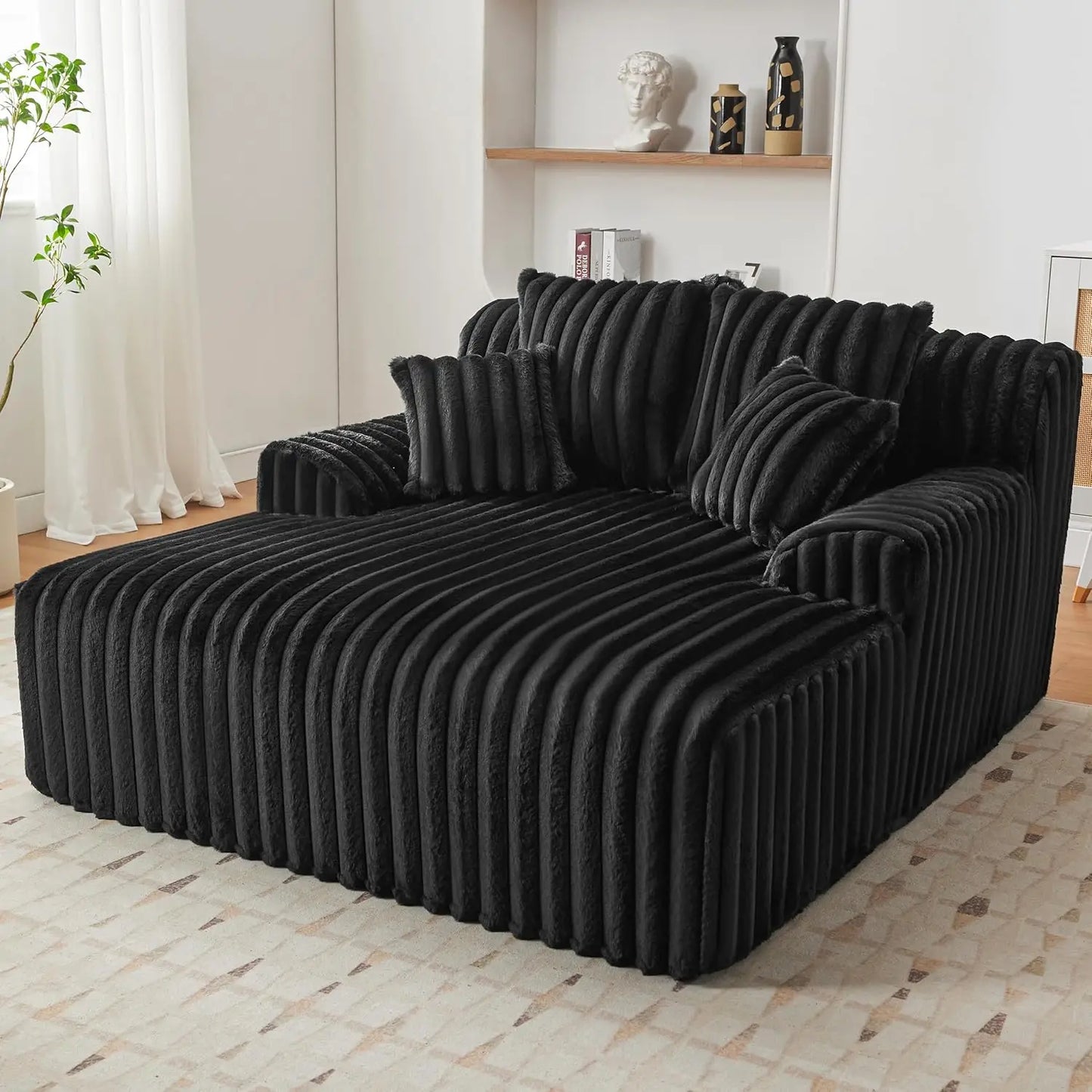 Autumn Haven Oversized Chaise – Cozy Lounge Chair with Plush Pillows