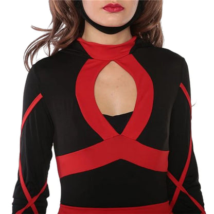 Shadow Slayer Ninja Set – Sexy Red or Blue Cosplay Jumpsuit with Belt Detail